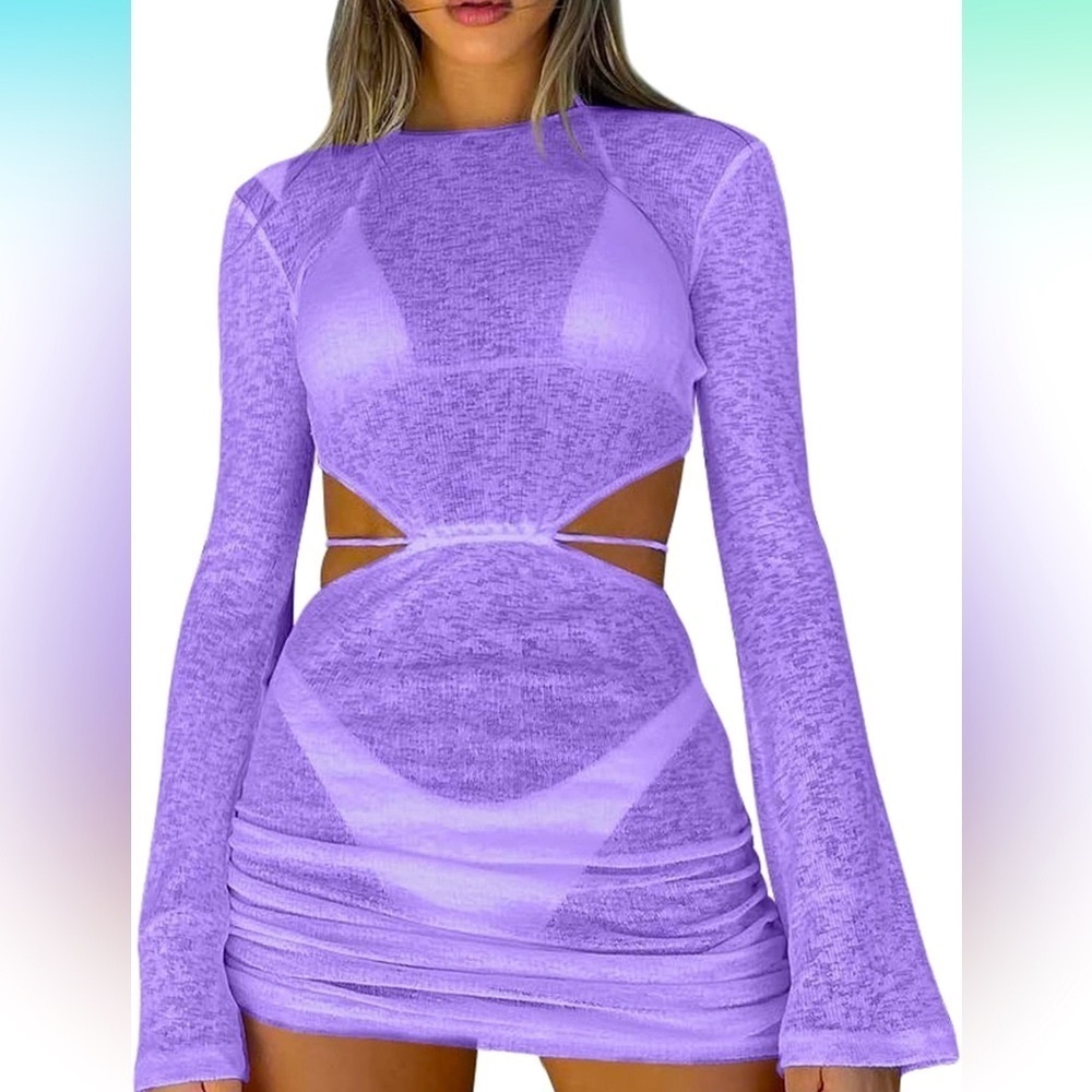 HOT swim Cover up 💜🔥 - Picture 1 of 8